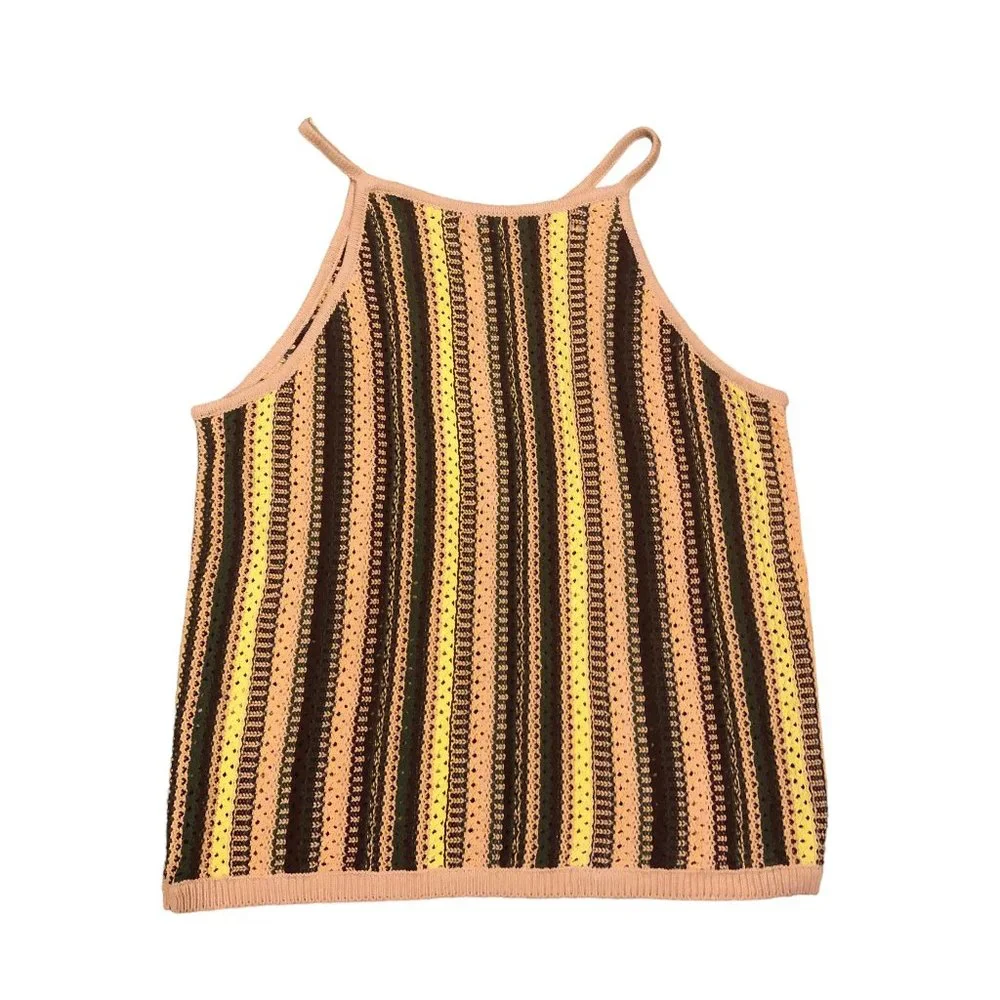 Madewell Crochet Janson Sweater Tank in Rainbow Stripe - Picture 6 of 6